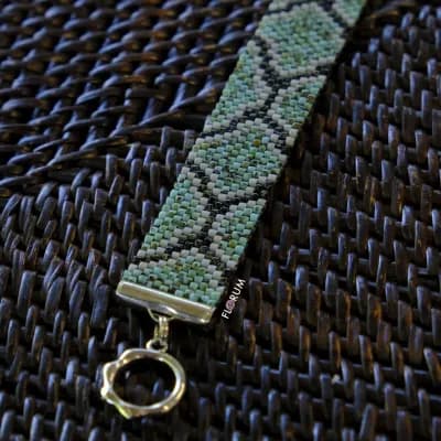 Turquoise Snake Beaded Bracelet
