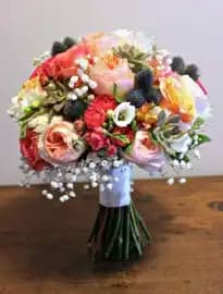 wedding bouquet in bright colors