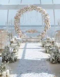 wedding arch in floral decoration